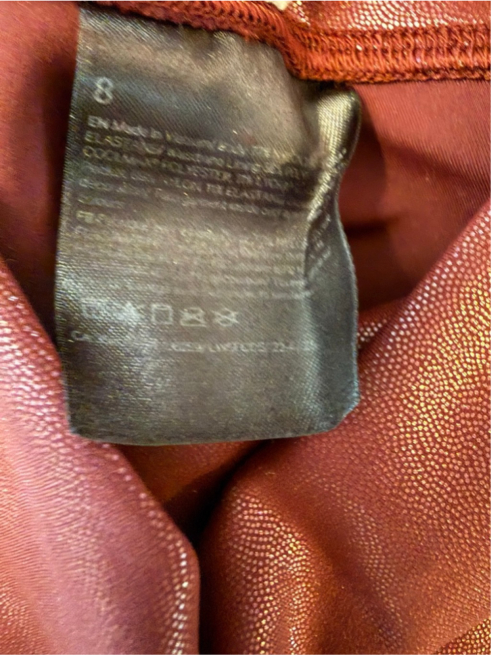 Lululemon Wunder Train High-Rise Tight 25" lmt edition Radiate Foil Red Merlot 8 - Picture 7 of 8